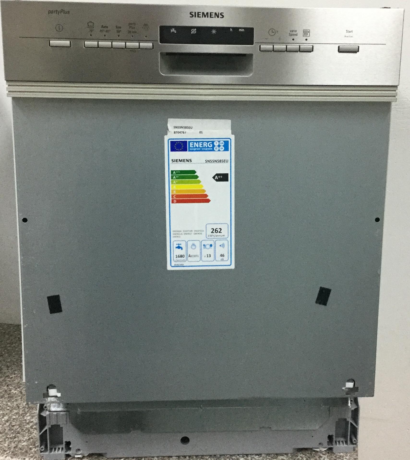 geschirrspüler siemens teilintegriert